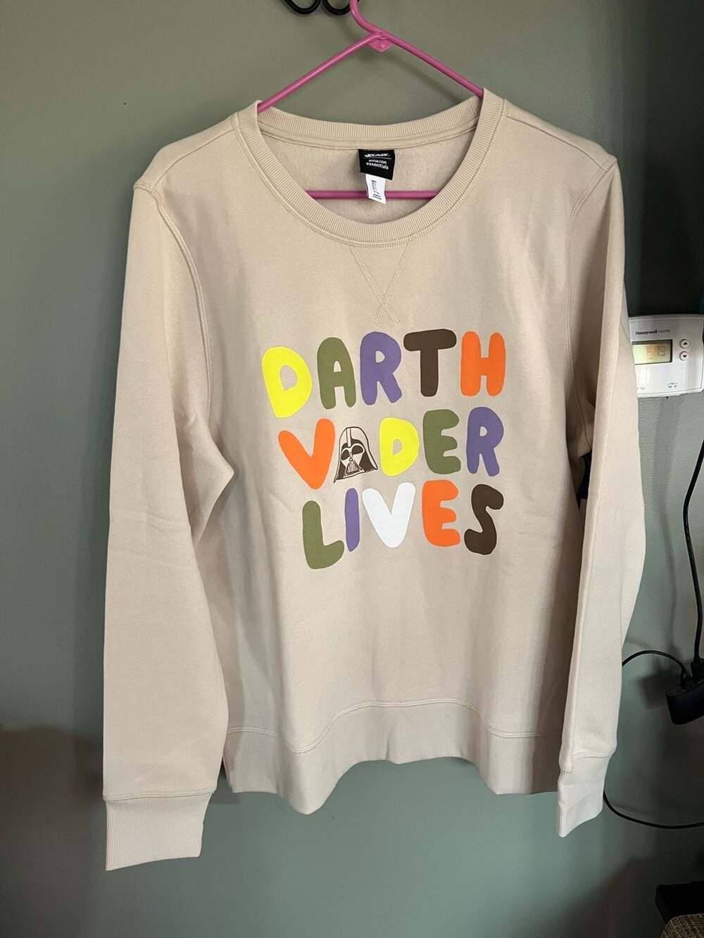Amazon Essentials Star Wars 'Darth Vader Lives' Crewneck Sweatshirt